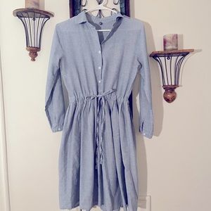 🦄 Zara blue pinstripe dress